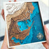 Laser-cut wooden map showing Monaco Formula 1 racing track decor.